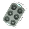 thumbnail image 5 of Christmas Wreath Silicone Cake Mold High Temperature Resistant Baking Pan for Cakes Brownies Muffins(Gray), 5 of 5
