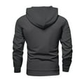 thumbnail image 5 of Men’s Pullover Hoodie Long Sleeve Drawstring Hooded Sweatshirt Kangaroo Pocket Casual Loose Fit Top Dark Gray XL, 5 of 5