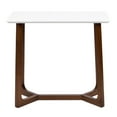 thumbnail image 4 of Kate and Laurel Olivant Modern Rectangle Wood Console Table, 32 x 15 x 30, White and Walnut Brown, Decorative Geometric Two-Tone Entryway Table for Use as a Functional Living Room Table, 4 of 8