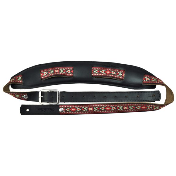 Souldier SSA1127BK02BK - Handmade Plain Saddle Strap for Bass Electric, or Acoustic Guitar, 2.5 Inches Wide and Adjustable up to 57" made in the USA, Seneca