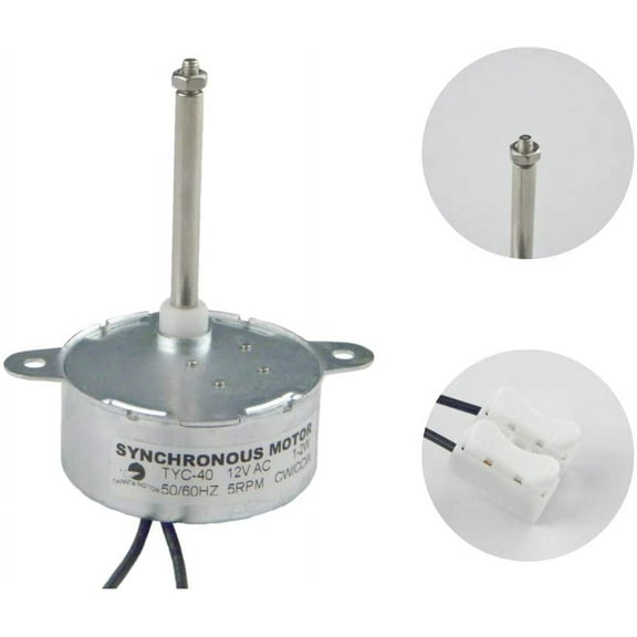 CHANCS TYZ-42 Synchronous Motor TYC40 AC 12V 5r/min CW/CCW Shaft 35mm Gear Motor for Fiber Optic Christmas Ornamen AC 12V Shaft 35mm