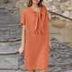 thumbnail image 2 of Vestido largo bohemio con cuello en V, corte en A y volantes en capas para mujer - Vestido de verano con estampado floral y largo hasta los tobillos, 2 of 5
