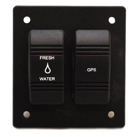 Parker Boat Switch Panel 134618 | 3 1/4 x 3 Inch  Black