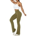thumbnail image 7 of Flare Yoga Pants, Crossover Yoga Pants with Tummy Control, High-Waisted and Wide Leg, 7 of 7