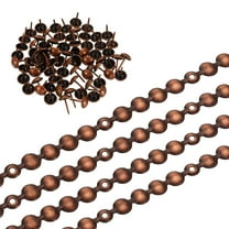 4Pack 4 Meters Glossy Upholstery Tacks Strips, Decorative Nail Trims with Nails for DIY Furniture (Brown)