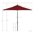 thumbnail image 5 of California Umbrella 9' Sunset Series Patio Umbrella With Bronze Aluminum Pole Aluminum Ribs Auto Tilt Crank Lift With Pacifica Red Fabric, 5 of 5