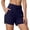 X-385Navy, variant on YMNXA Women's Casual Summer Shorts High Waist Solid Color Loose Comfortable Shorts With Lined Pockets For Outdoor Activities And Daily Wear,Sky Blue,Xxxl