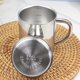thumbnail image 5 of RV Tazas de café de acero inoxidable de 200 ml, taza térmica, tazas para beber de doble pared con tapa, taza de cerveza para senderismo y acampada Rojo Verde, 5 of 5