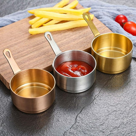 

Yesbay Sauce Dipping Bowl High Durability Rust-proof Stainless Steel Soy Sauce Dipping Dish Seasoning Mixing Bowl Cup Kitchen Supplies
