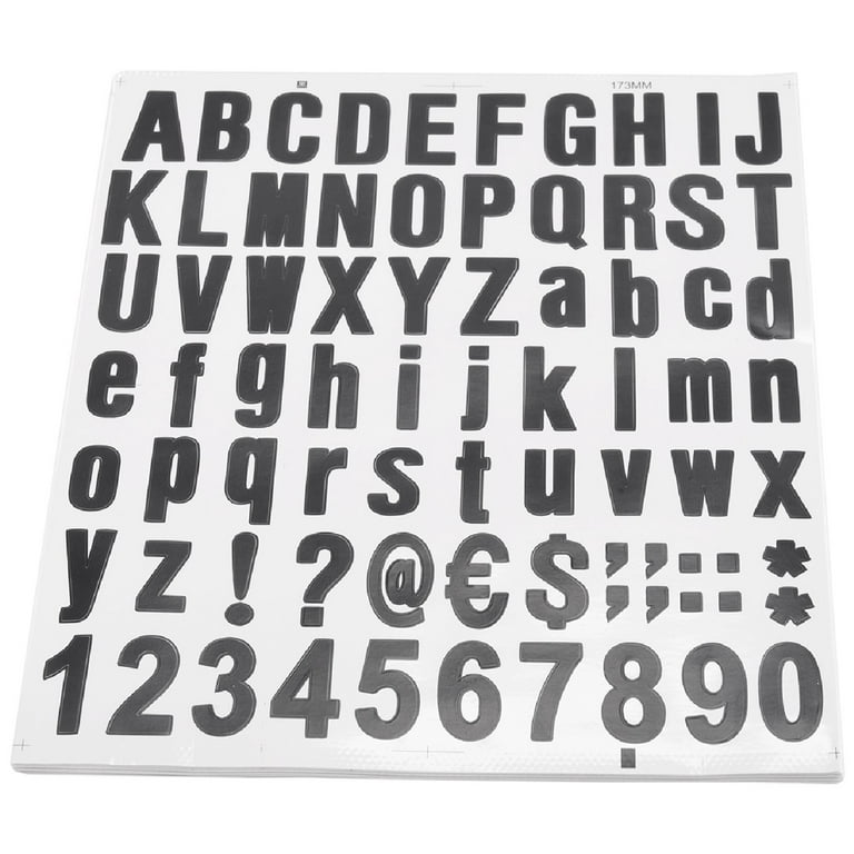 770 Pieces 10 Sheets Self Adhesive Vinyl Letters Numbers Kit, Alphabet  Number Stickers for Mailbox (Black, 1 Inch) 