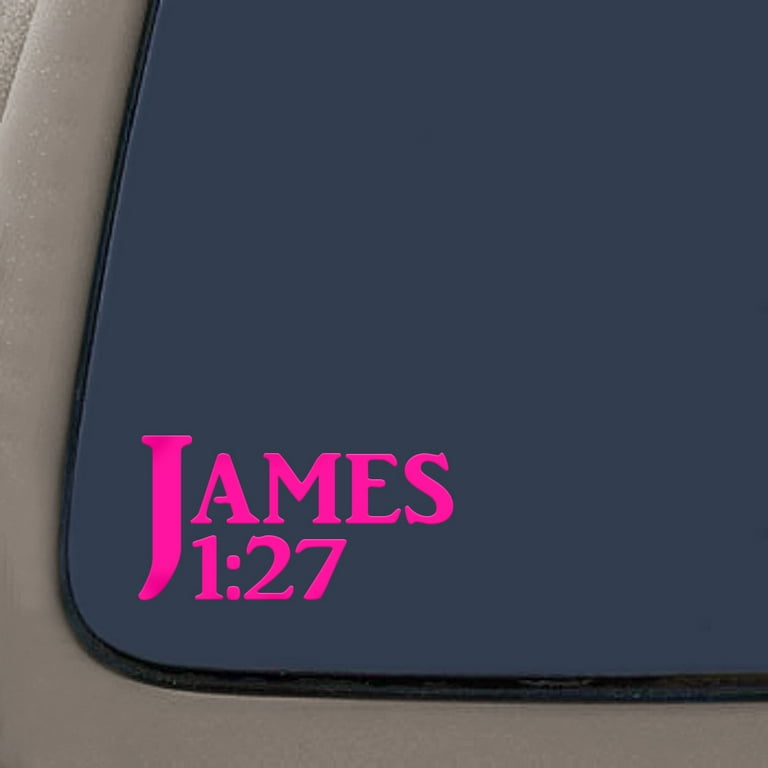 James 1:27 Bible Verse Decal Sticker By 4-Inches