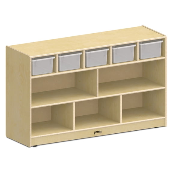 Low Combo Mobile Storage Unit - with Clear Bins