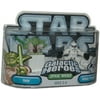 Star Wars Galactic Heroes Mini Action Figure - Yoda with Green Lightsaber and Clone Trooper with Blaster Pistol