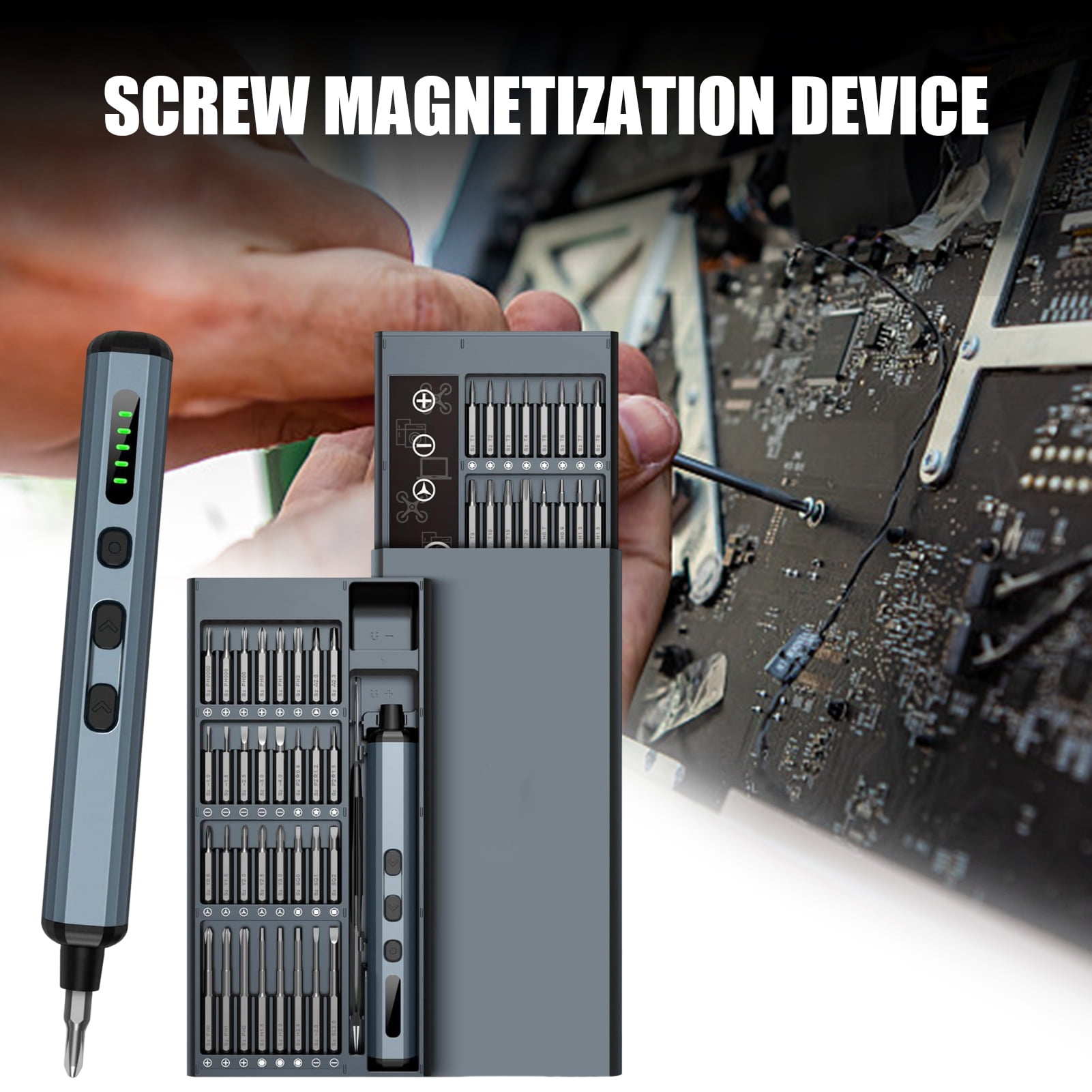 68-in-1 Electric Screwdriver Set Rechargeable 5 Torque Settings Precision Power Tool Magnetic Screw Driver Bits Screwdriver Kit