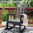thumbnail image 2 of Nalone Outdoor Rocking Chair Set of 2, All Weather Resistant Rocking Chair for Porch and Garden Lawn, HDPE Material Oversized Patio Rocker Chair for Outdoor Rockers(Black), 2 of 8