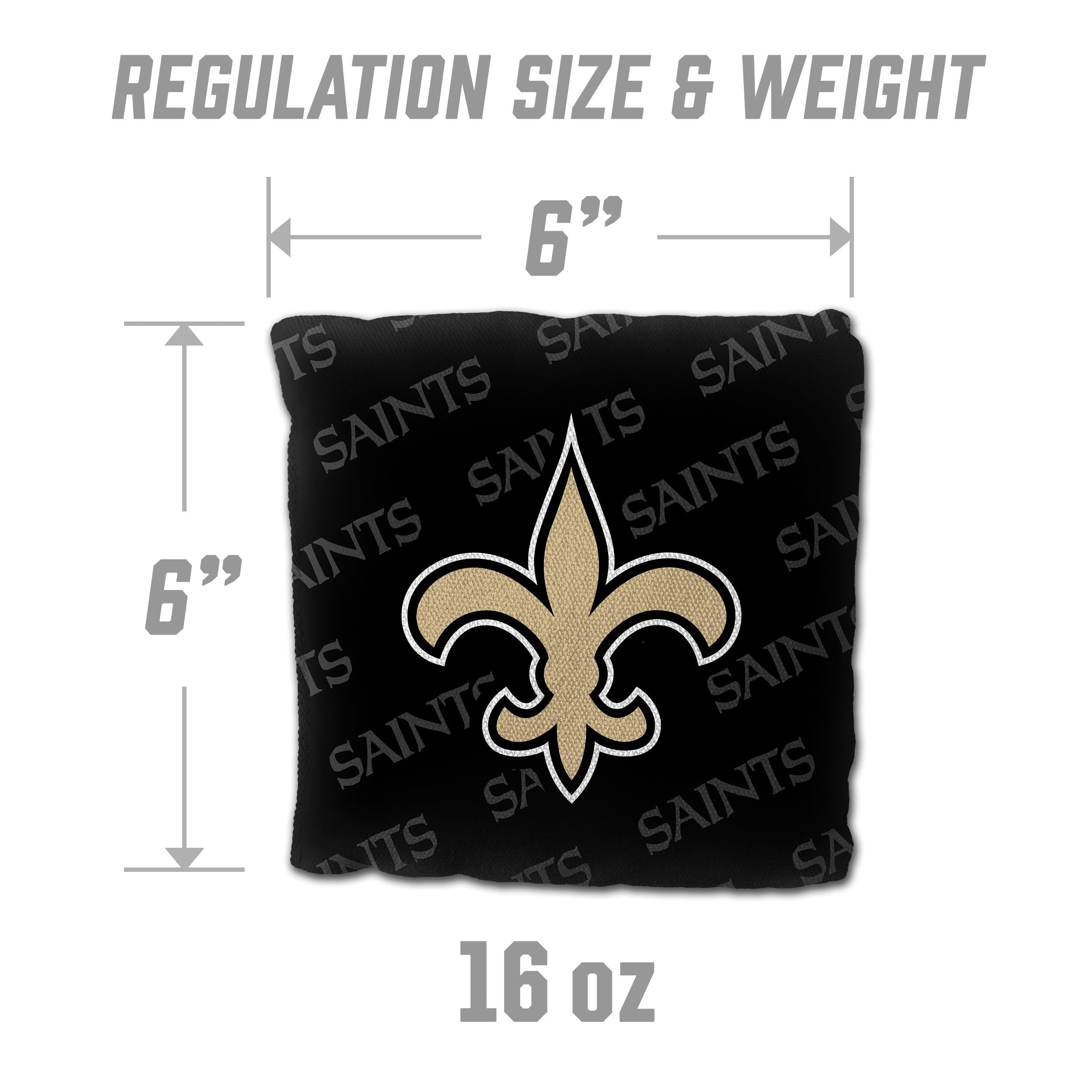 NFL New Orleans Saints Cornhole Bags - 4PK - Black