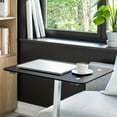 thumbnail image 4 of Seville Classics airLIFT 23.7" Tempered Glass Height Adjustable Mobile Laptop Desk Cart, Black, 4 of 10
