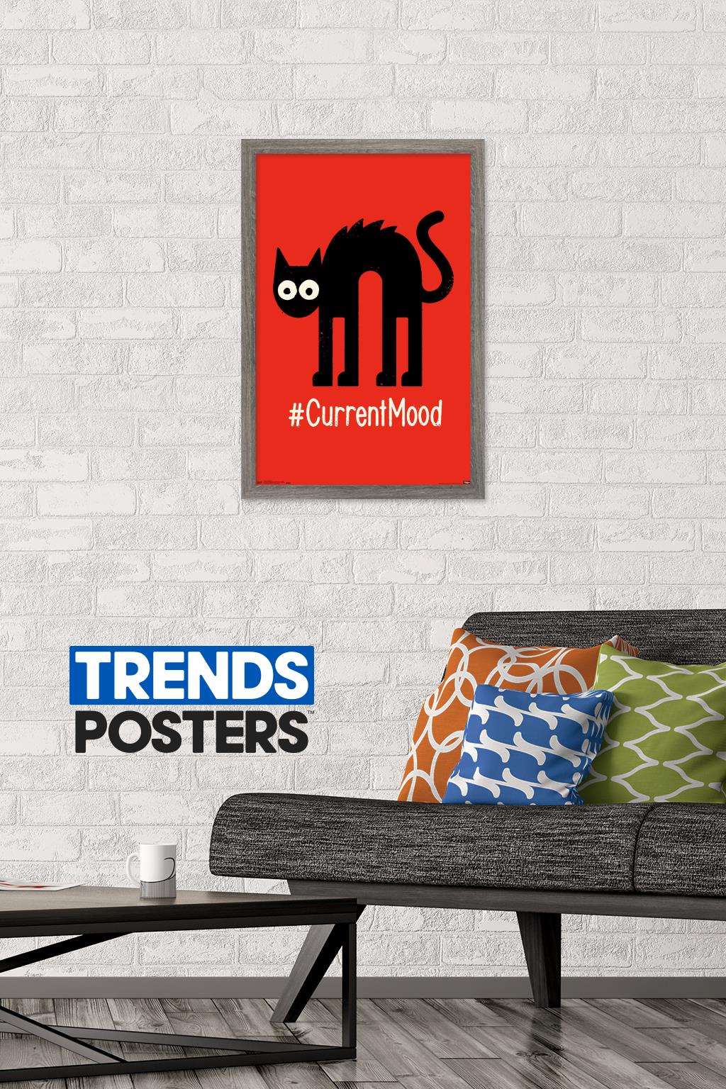 #CurrentMood Wall Poster, 14.725" x 22.375", Framed