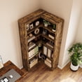 thumbnail image 5 of 71.8 inches Corner Bookcase,Corner Bookshelf,Tall Bookcase 5 Tier L-Shaped Corner Shelf Large Display Rack,Large Display with Storage,Large Freestanding Corner Bookshelves for Bedroom Living Room Home, 5 of 7