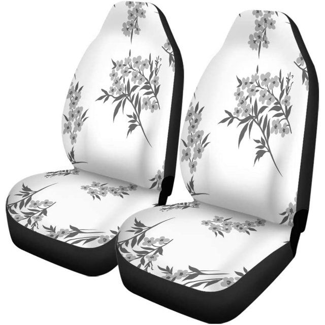 Juego de 2 fundas de asiento de coche ABPHQTO protector de asientos delanteros universal gris