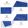 thumbnail image 5 of Domzle Men's Relaxed Fit Cargo Pants Straight Leg Casual Work Sweatpants with Pockets for Hiking Fishing Construction Royal Blue 3XL, 5 of 5