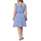 thumbnail image 4 of Vestido de verano midi casual de mujer plus size Agnes Orinda para Pascua, con estampado floral, lazo en la espalda, escote cuadrado y mangas cortas con volantes, color azul 4X, 4 of 8