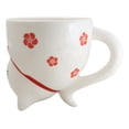 thumbnail image 5 of Pack Of 2 Topsy Turvy Lucky Cat Maneki Neko Ceramic Coffee Mug Cups With Handle, 5 of 9