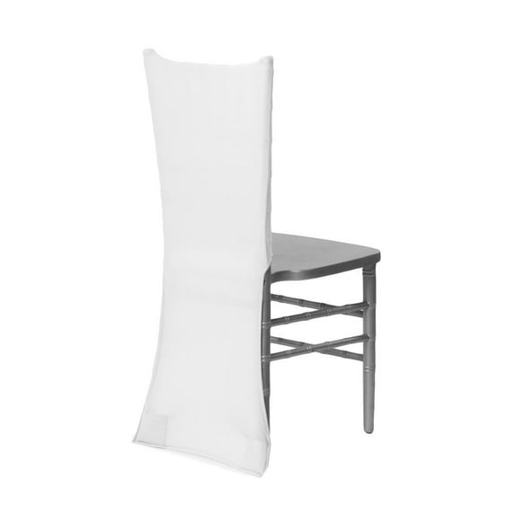 1 Pc, Spandex Chiavari Chair Back Cover - White For Restaurant, Hotels, Catering, Parties, Wedding, Event