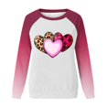 thumbnail image 5 of Kilaqueen Valentines Day Oversized Sweatshirt for Women Fashion Gradient Printed Long Sleeve Shirts Y2k Loose Fitness Raglan Shirt Heart Graphic Holiday Pullover Blouse, 5 of 6