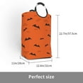 thumbnail image 3 of DouZhe 50L Rectangular Laundry Basket, Halloween Bats Orange Prints Waterproof Foldable Laundry Hamper with Aluminum Handles, 3 of 6