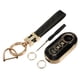 thumbnail image 1 of Kit de funda para llave compatible con Fiat 500 500C, 3 botones, borde dorado, moderno, suave, TPU, negro, mando a distancia, sin llave, inteligente, con llavero, 1 of 1