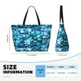 thumbnail image 4 of Easygdp Blue Kyanite Bolsa de Viaje de Playa de Gran Capacidad, Bolsa Tote Perfecta para la Playa, Escapadas de Fin de Semana y Viajes, 4 of 7
