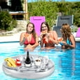 thumbnail image 3 of Plateau Gonflable Barres de Service Gonflables Buffet de Glace Plateaux de Service pour Salade Support pour Aliments et Boissons Contenants Refroidisseurs Intérieur Extérieur BBQ Pique-Nique Piscine Fournitures de Fête, 3 of 8