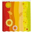 thumbnail image 3 of Ambesonne Colorful Shower Curtain, Wheat Farm House Theme, 69"Wx84"L, Green Orange Red, 3 of 3