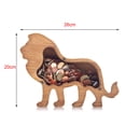 thumbnail image 2 of ZAXARRA Wooden Animal Piggy Bank, Large Enough Coin Saving Money Box, 2 of 7