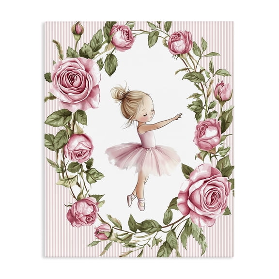Stupell Industries Cottage Little Rose Dance Ballerina Canvas Art, 16 x 20, by Christine Simpson Art