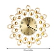 thumbnail image 4 of European Style Iron Floral Clock, Battery Operated, Quiet, Easy to Read, for Home and Office (Golden), 4 of 4