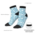 thumbnail image 6 of Fuzoiu Blue Snake Print Adult Socks, Crew Moisture-wicking Socks, Unisex Cushion Crew Socks,Casual Sports Ankle Socks, 6 of 7