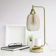 thumbnail image 2 of Elegant Designs 19" Chic Contemporary Mesh Wire Arch Desk Lamp, for Living Room, Bedroom, Office-Color:Gold, 2 of 10