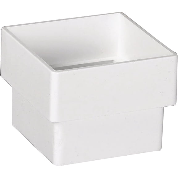 Amerimax Home Products 2 in. x 2 in. White Vinyl Downspout Connector