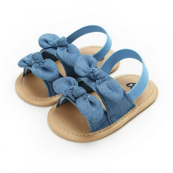 Cute Breathable Sandals Summer Girls Non-slip Bow Shoes Sandals Topwoner Toddler Soft-soled Toddler Shoes