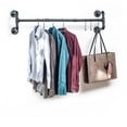 thumbnail image 2 of WUZSTAR Wall-Mounted Clothes Rack Black Garment Holder Stand Retail Display Closet Organization, 2 of 9