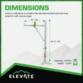 thumbnail image 4 of Elevate Outdoor Adjustable Aluminum Ladder Rack for Pickup Trucks, Universal Fit, 4 of 10