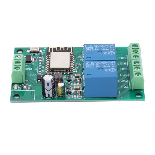 Relay Module Relay Wifi Module Relay Wifi Board Electronic Components Industrial Parts Wi Fi Relay Module DualChannel PCB DC 880V For ESP8266 Secondary Development Learning ANGGREK Relay Board