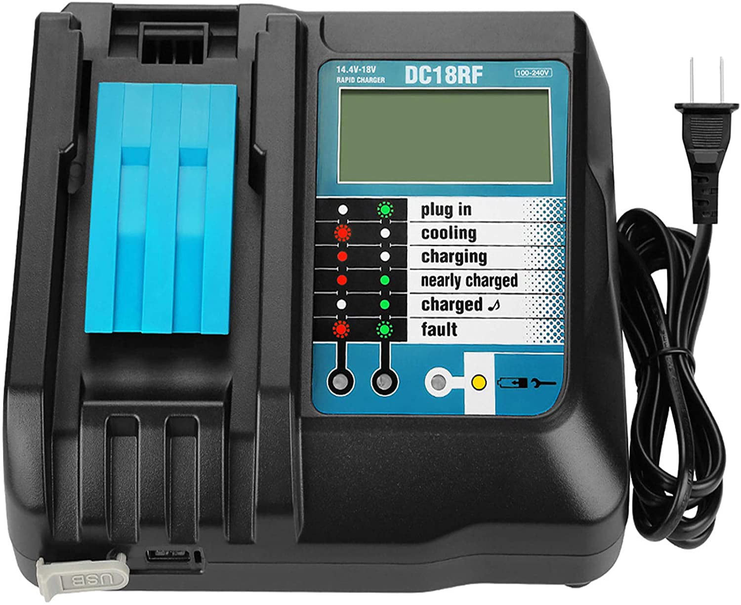 Battery Charger for MAKITA DC18RC BL1815 BL1830 BL1840 BL1845 BL1860 BL1415