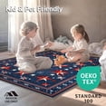 thumbnail image 4 of ODIKA 8'x10' Machine Washable Non-Slip Area Rug, Lively Theme High Traffic Rug, Blue, 34726, 4 of 7