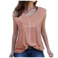 thumbnail image 2 of Bixock Womens Tank Tops Sleeveless Blouse Solid Color V Neck Inner Outer Wear Casual Shirt Daily Layering Top Beach Vacation Summer Clothes, 2 of 3