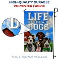 thumbnail image 4 of America Forever Life is Better with Dogs Summer Garden Flag 12.5 x 18 inches American Red Barn Farm Animals Pets Lover Double Sided Seasonal Yard Outdoor Decorative Cute Puppy Garden Flag, 4 of 5