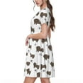 thumbnail image 2 of Lsque Dachshund Dog Print Women's Casual Dress T-Shirt Summer Short Sleeve Scoop Neck Swing Dresses, 2 of 6