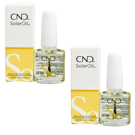 CND Solar Oil Nail & Cuticle conditioner Jojoba Oil and Vitamin E 0.25 oz Pack of 2
